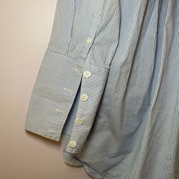 Veronica Beard Women's size 8 Blue White Stripe Greer Long Sleeve Flowy Blouse - Picture 5 of 11